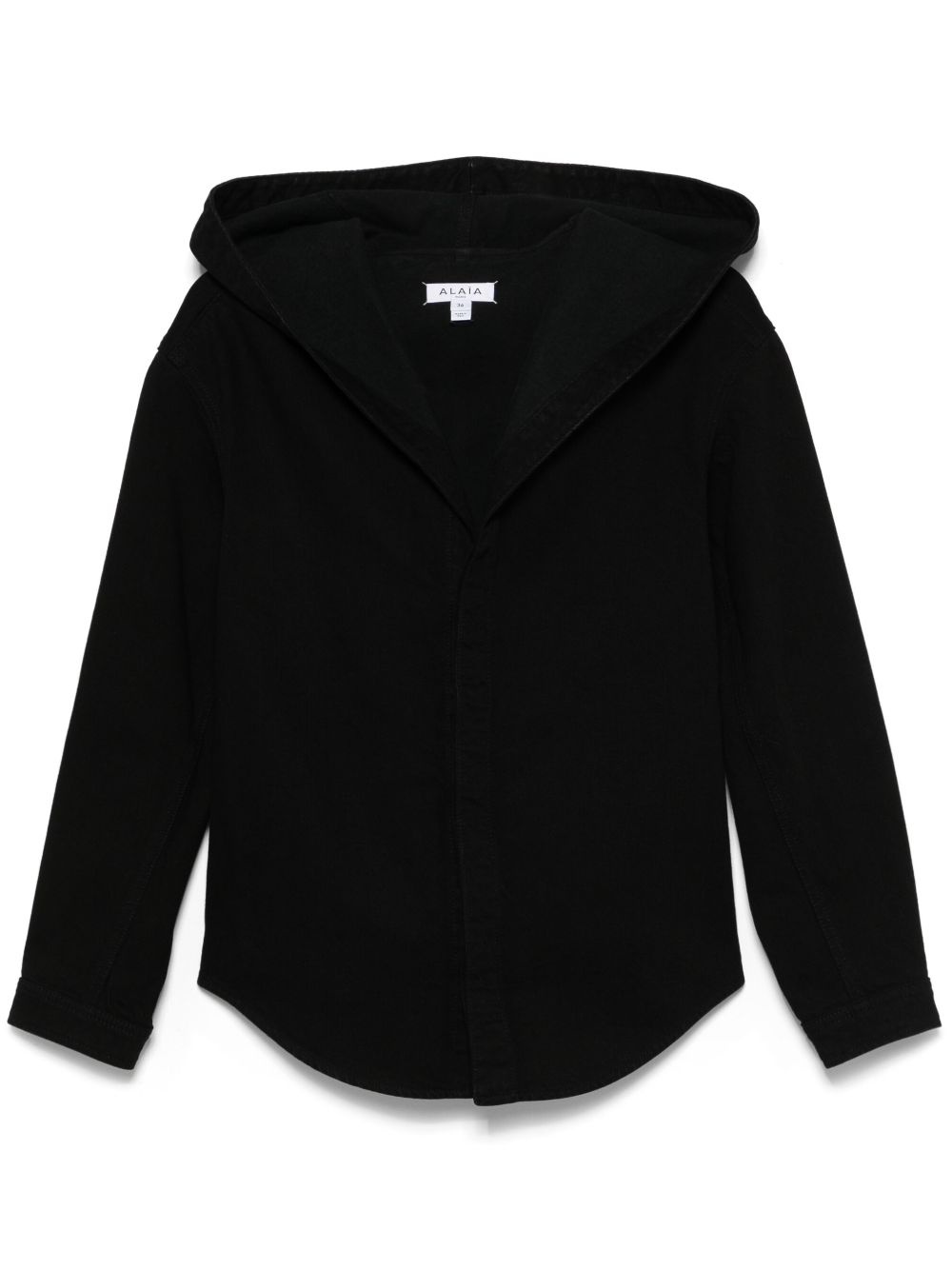 hooded denim shirt - 1