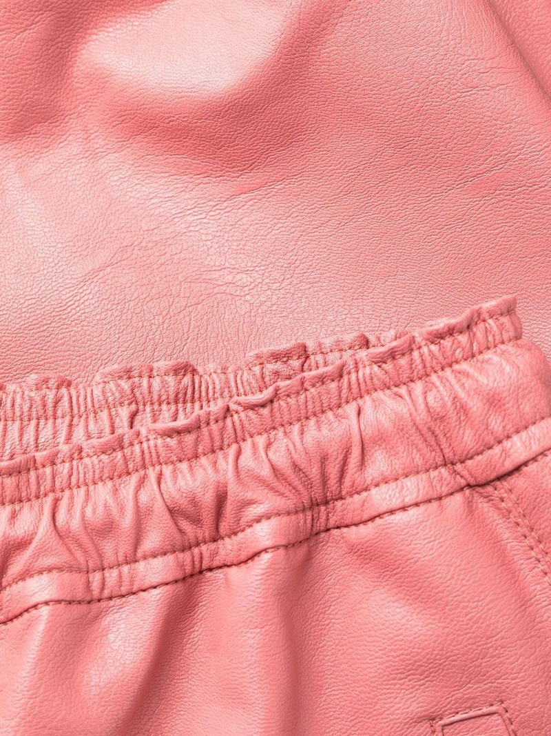 faux-leather tapered trousers 8