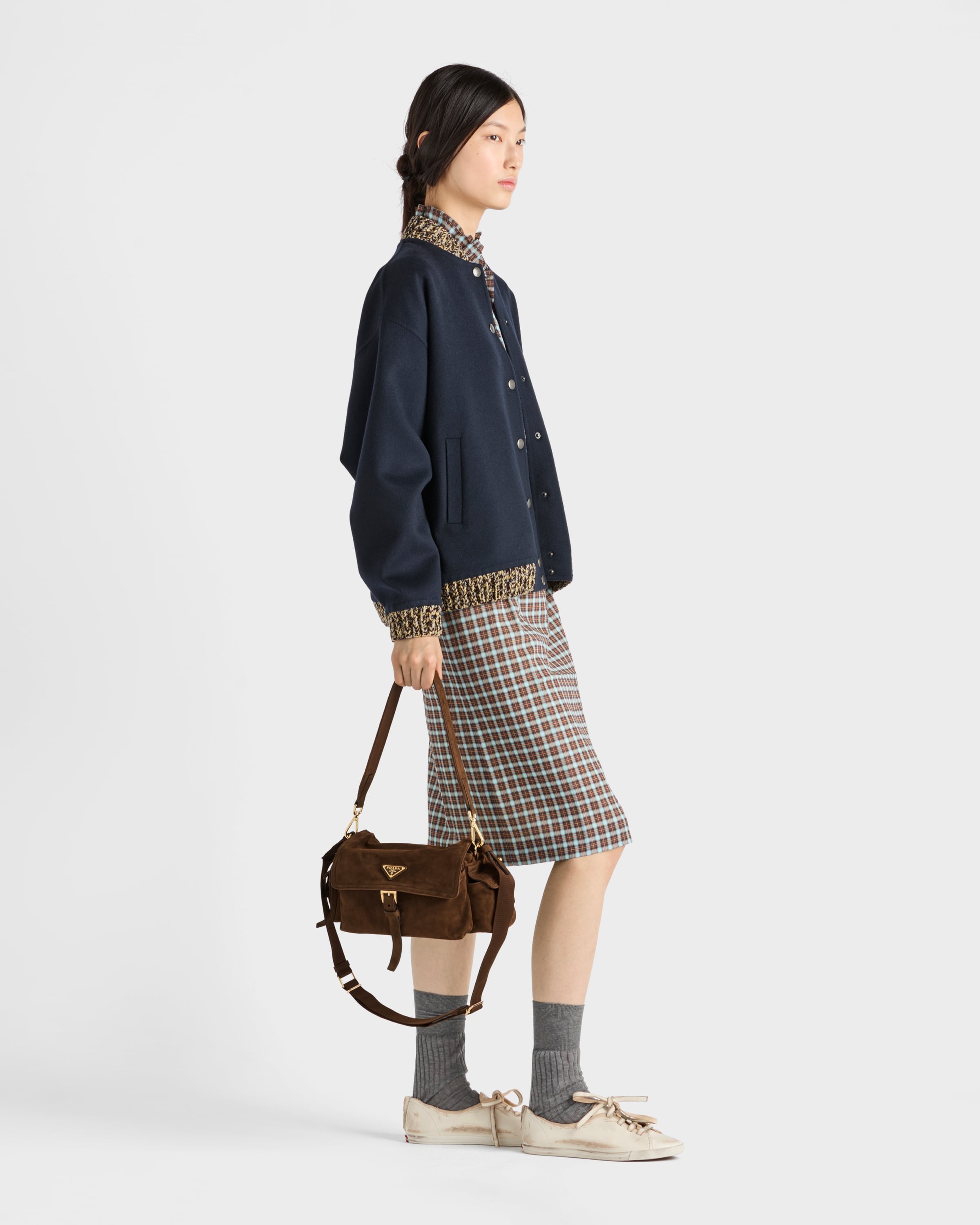 Prada Explore medium suede shoulder bag - 2
