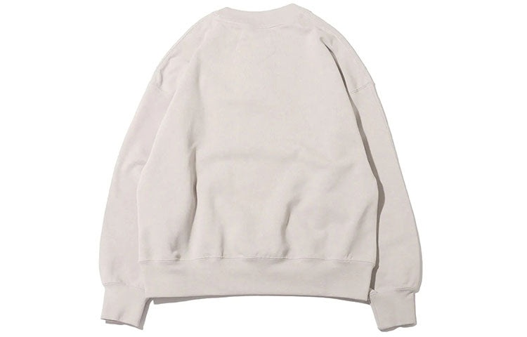 (WMNS) Air Jordan Fleece Crew Fleece Lined Round Neck Loose Pullover Hoodie 'Light Mineral Grey' DM5 - 2