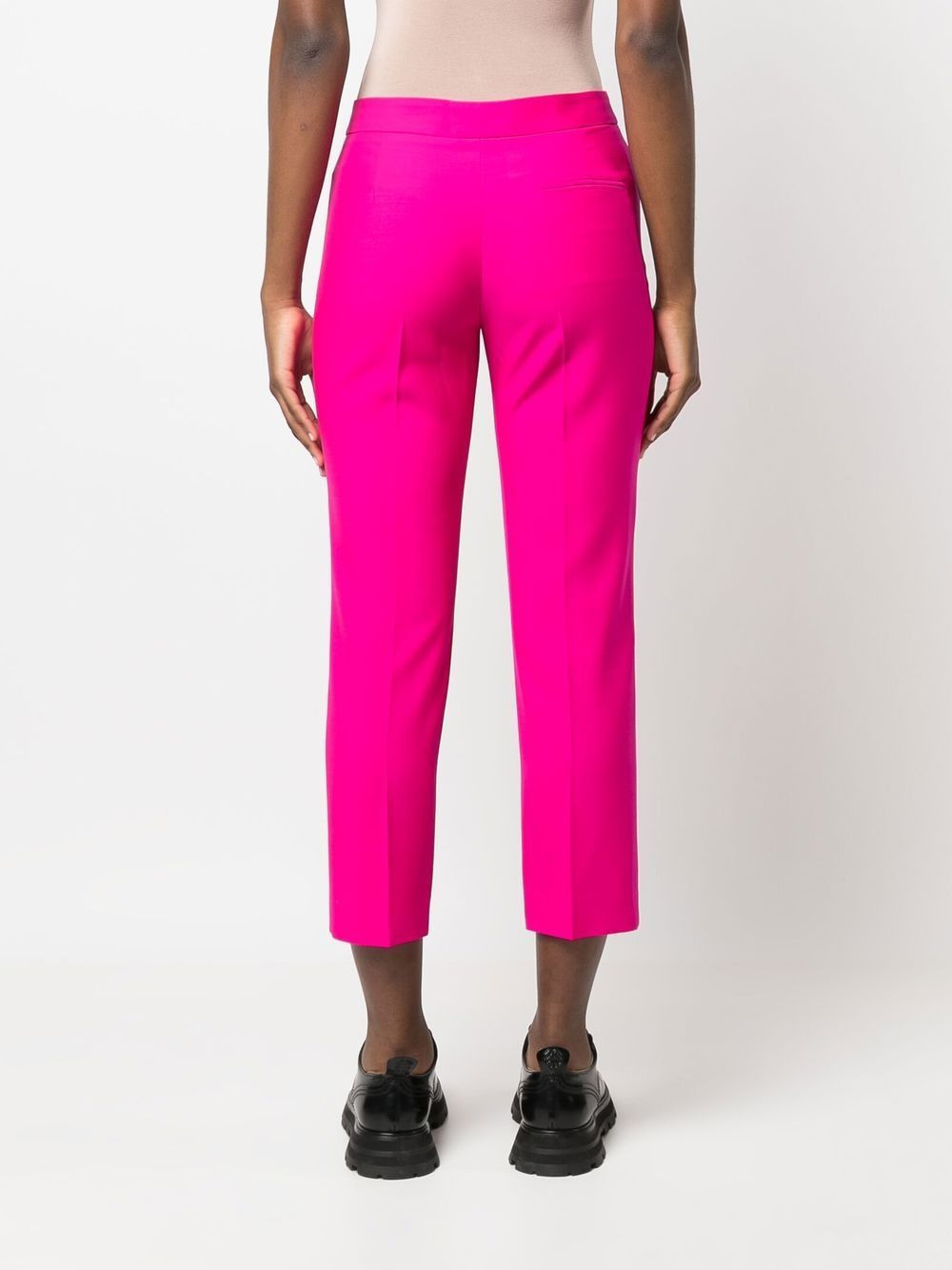 cropped straight-leg trousers - 4