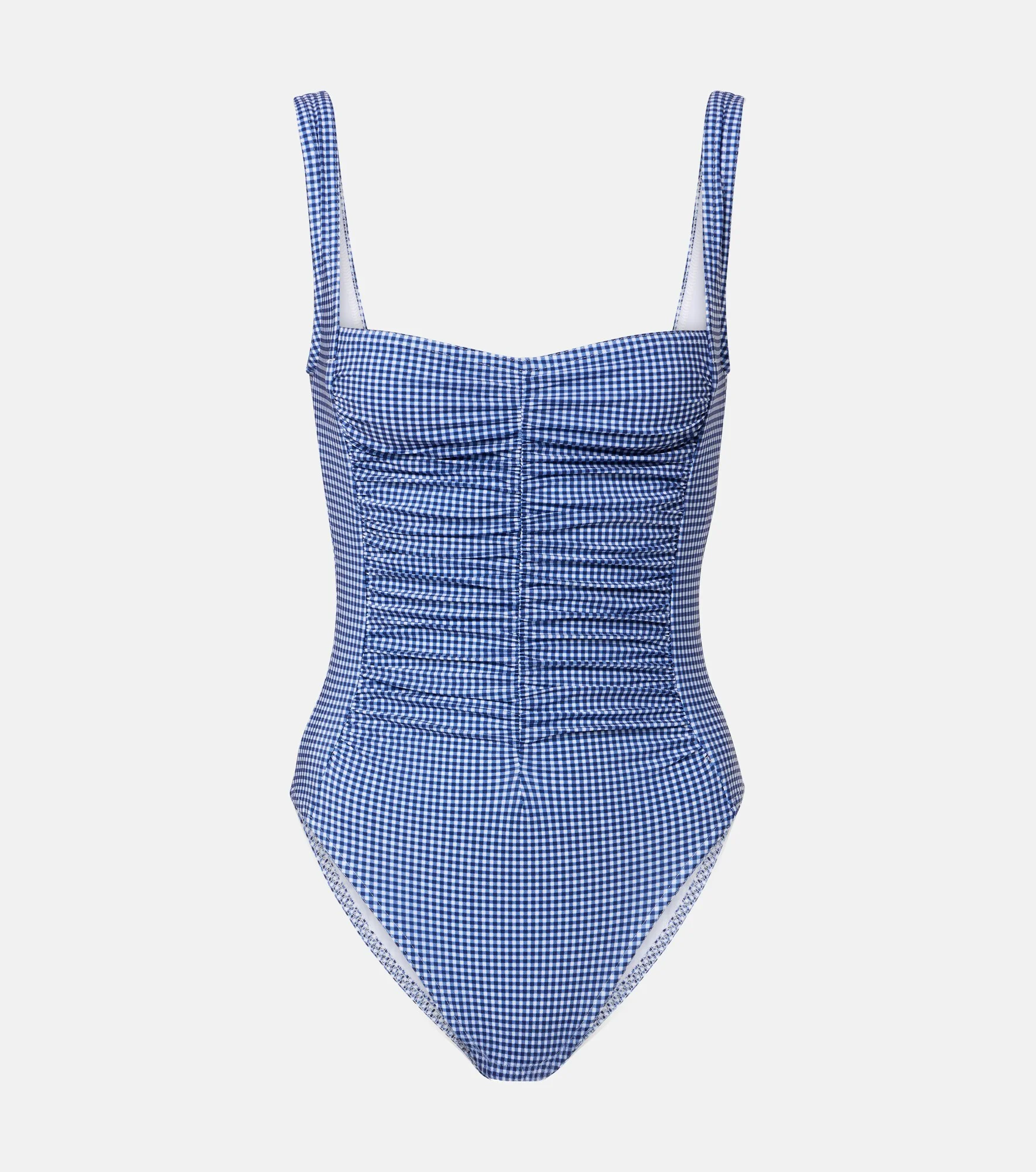 Gingham ruched swimsuit - 1