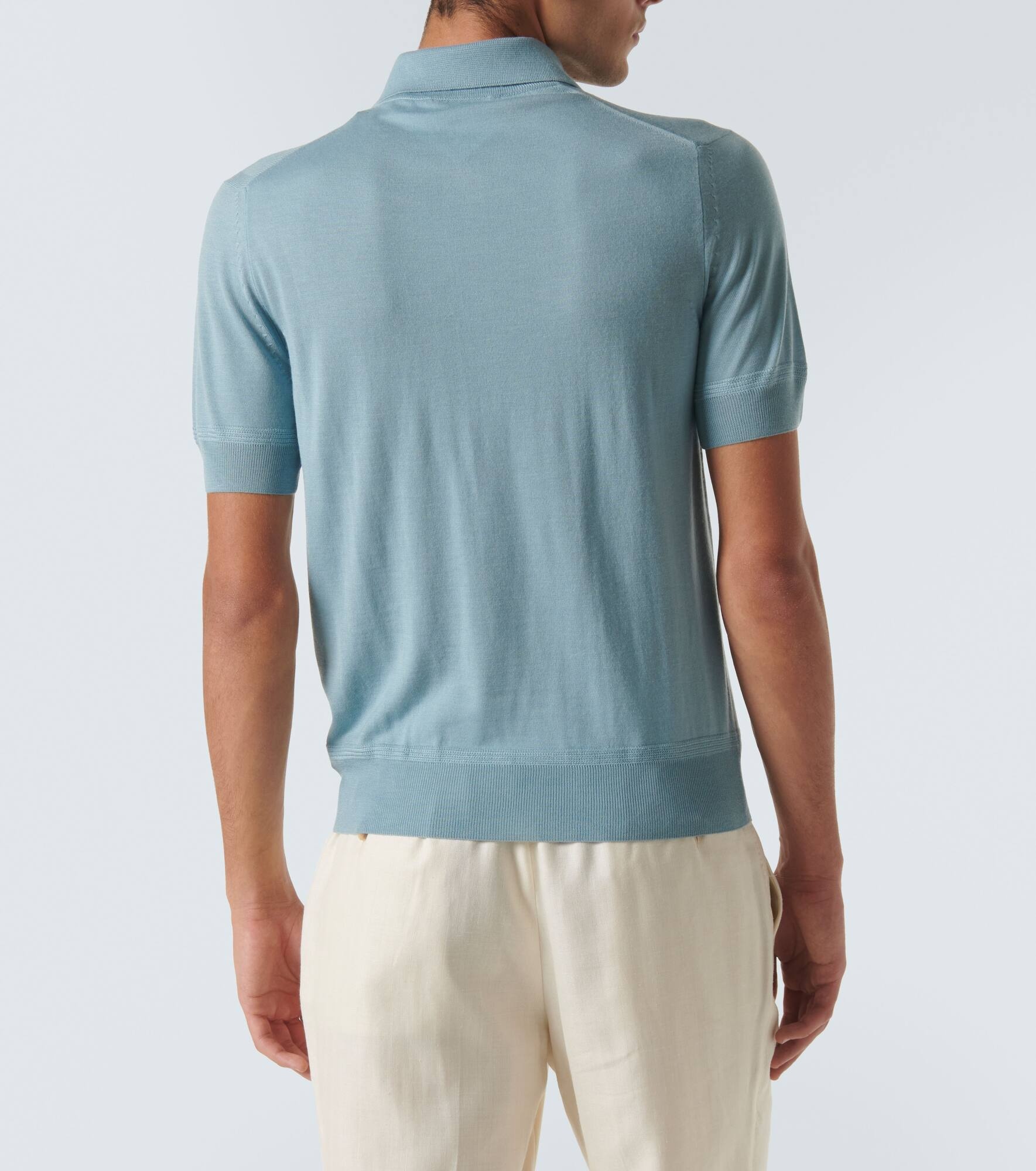 Cashmere and silk polo shirt - 4