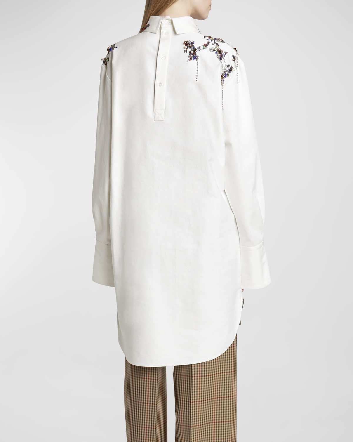Dorso Rhinestone Embellished Shirtdress - 6