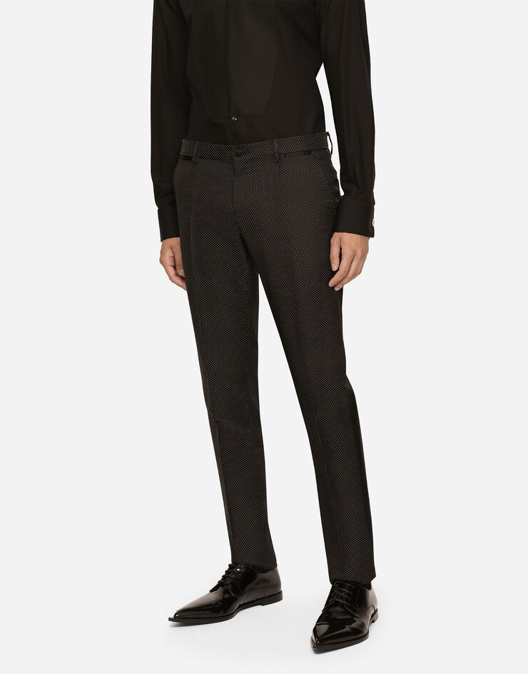 Lamé silk jacquard martini-fit tuxedo suit - 6