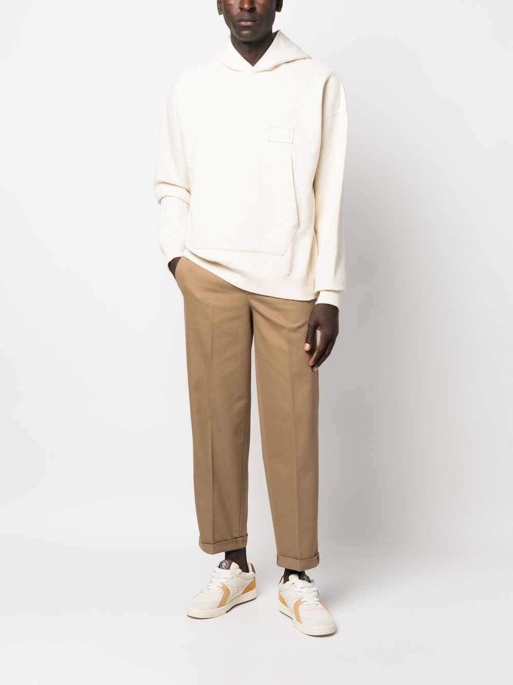 cropped straight-leg chinos - 2