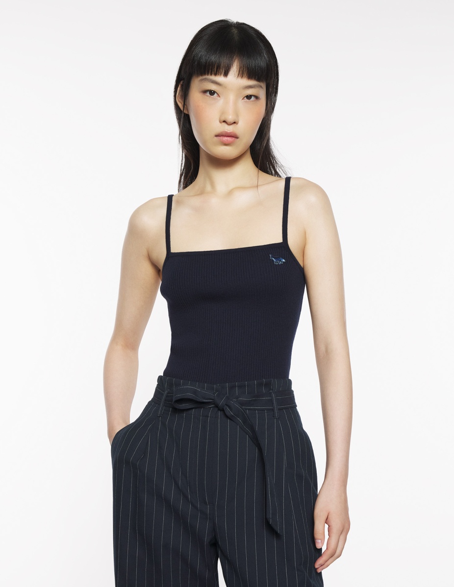 BABY FOX PATCH FINE RIB CROPPED TOP - 3