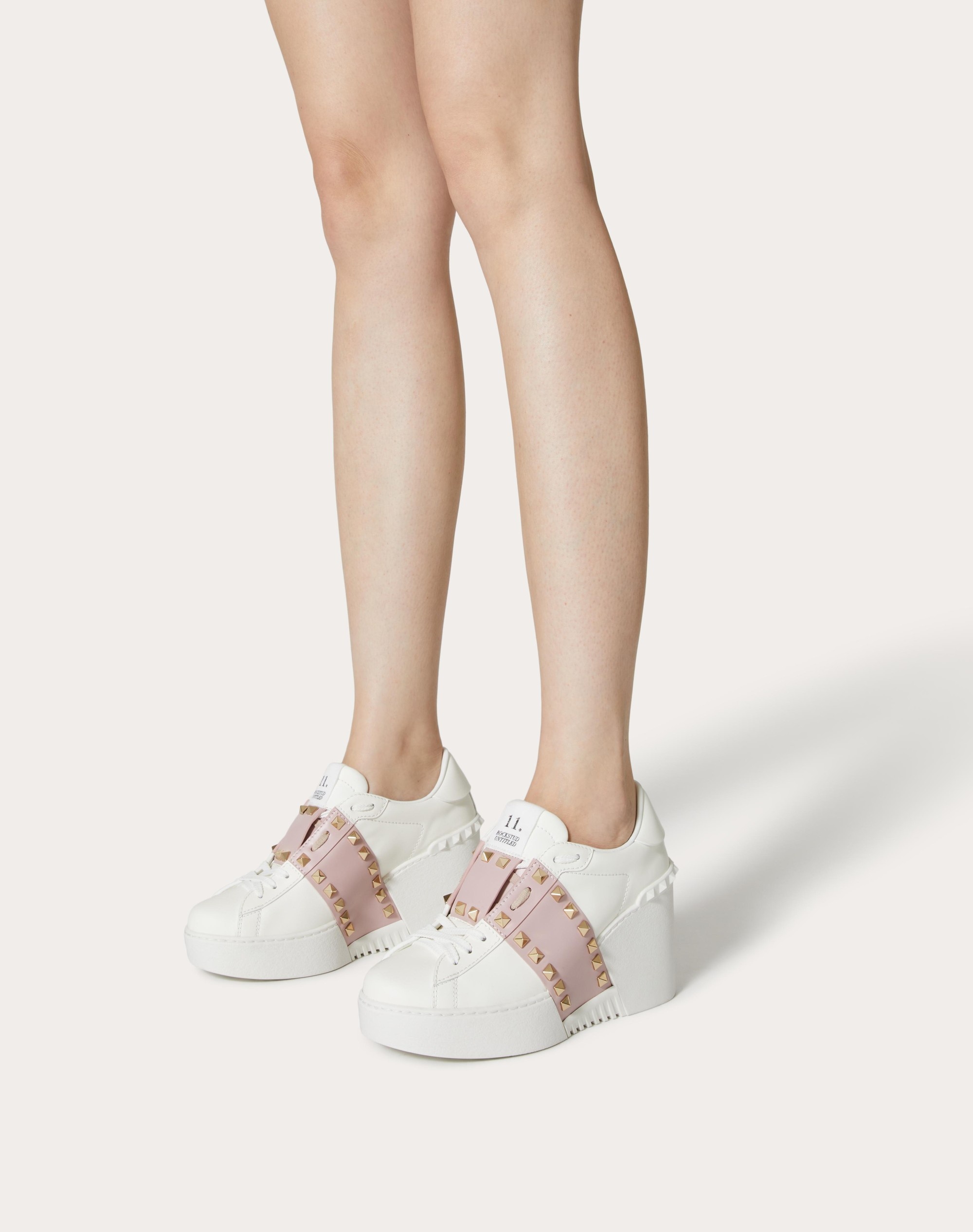 OPEN DISCO WEDGE SNEAKER IN CALFSKIN 85 MM - 6