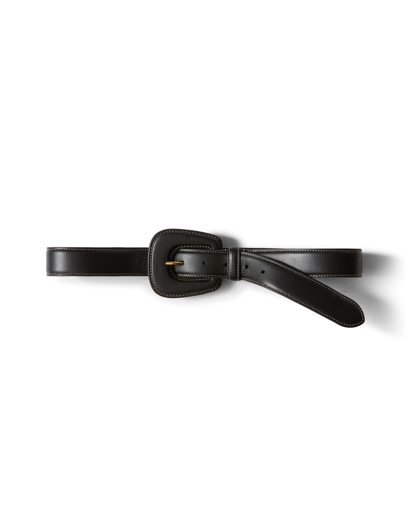 ELSY LEATHER-BUCKLE BELT - 4