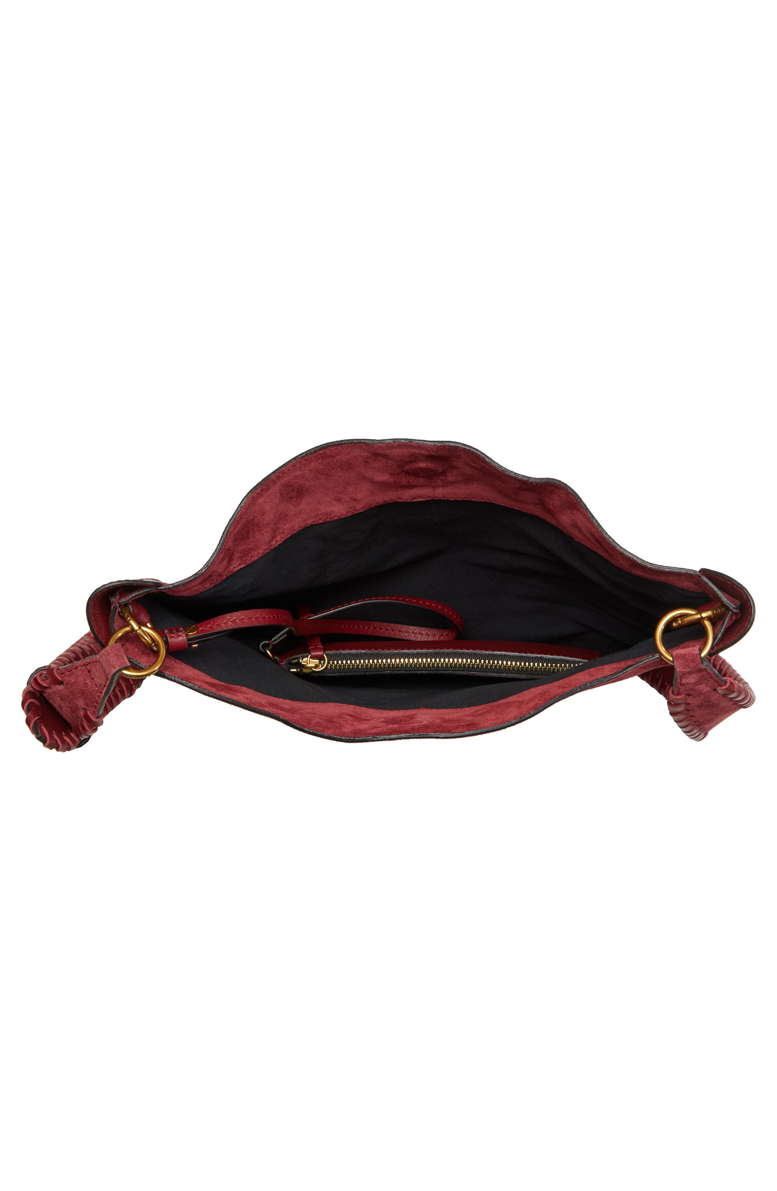 Isabel Marant Oskan XO Capsule Suede Shoulder Bag in Raspberry at Nordstrom - 4