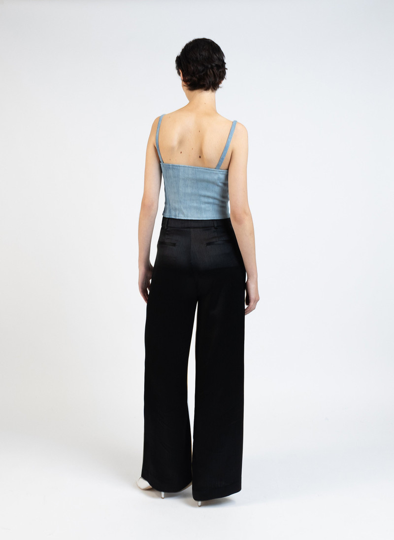 Elleme Denim Bustier Top/Light Blue outlook