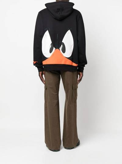 GCDS Daffy Duck-print drawstring hoodie outlook
