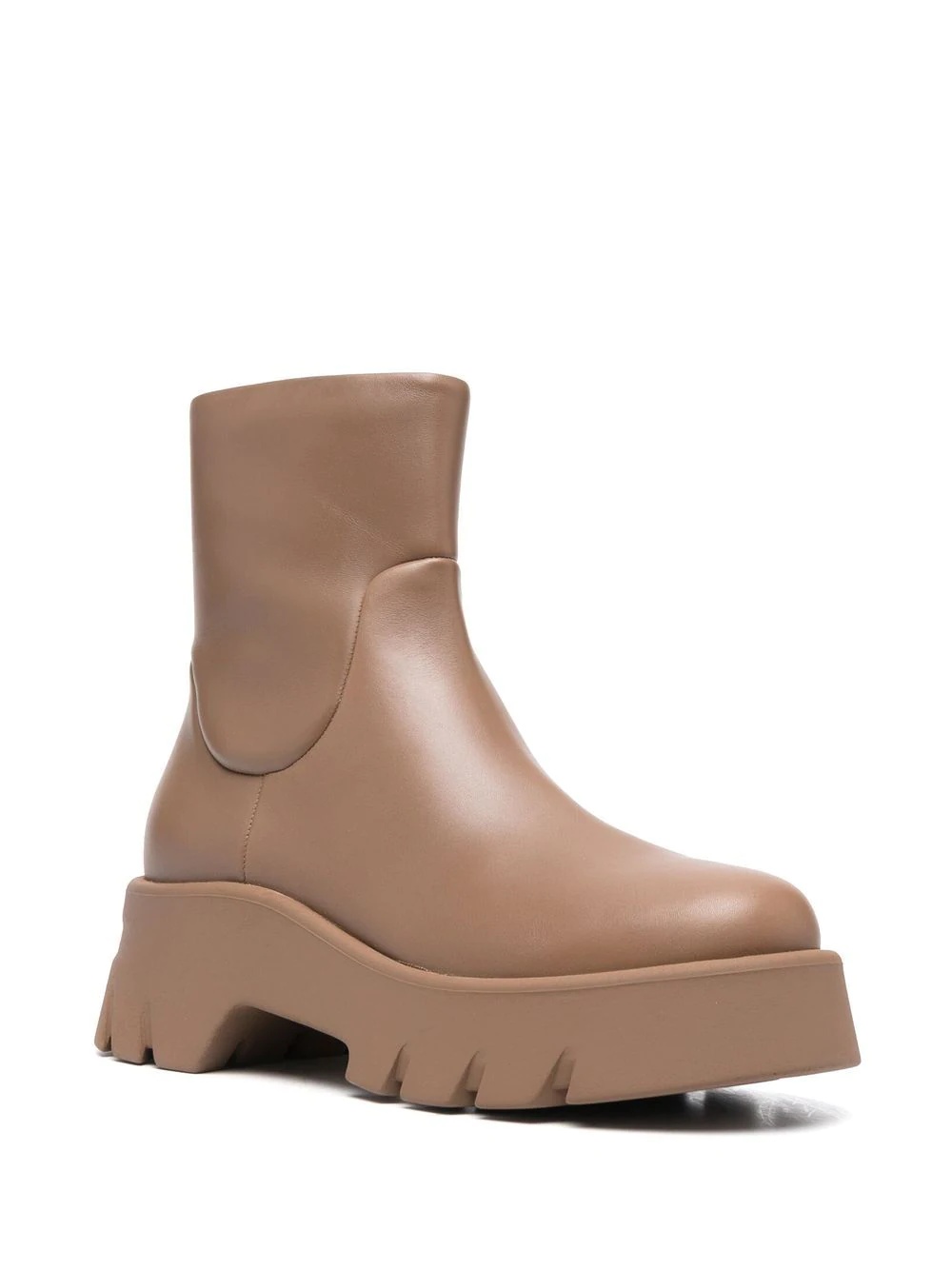 zip-up leather ankle boots - 2