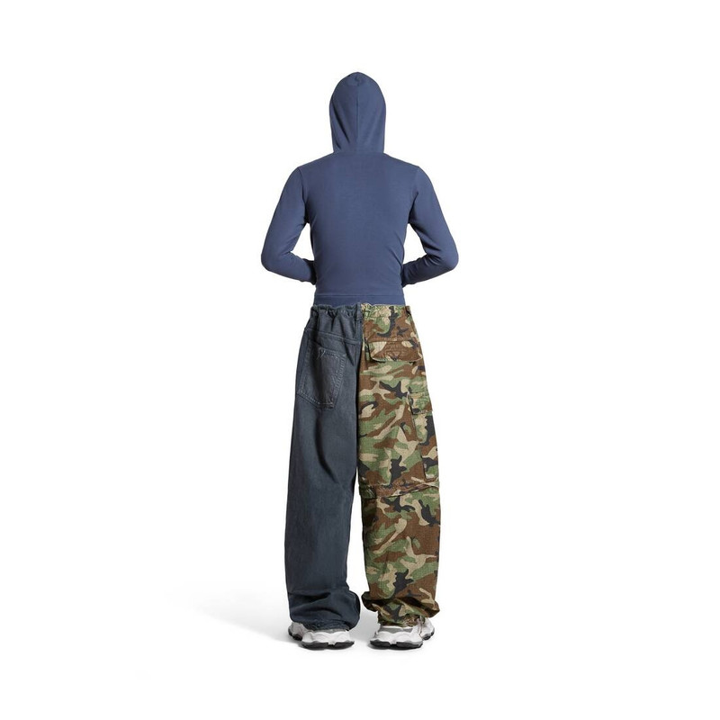 Dark Camo Hybrid Baggy Pants in Dark Blue 4