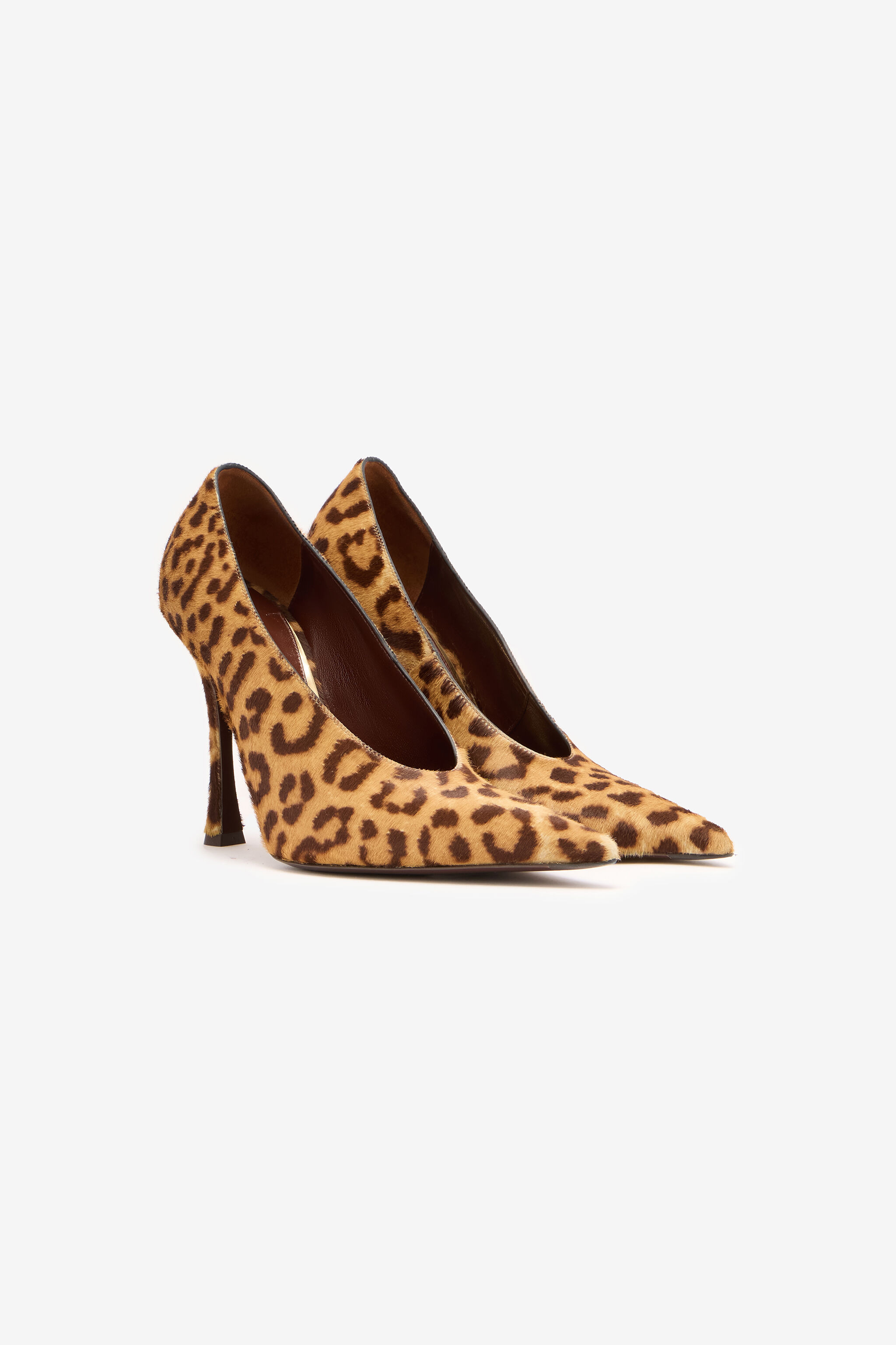 Hairy Leopard Skin Pumps - 2