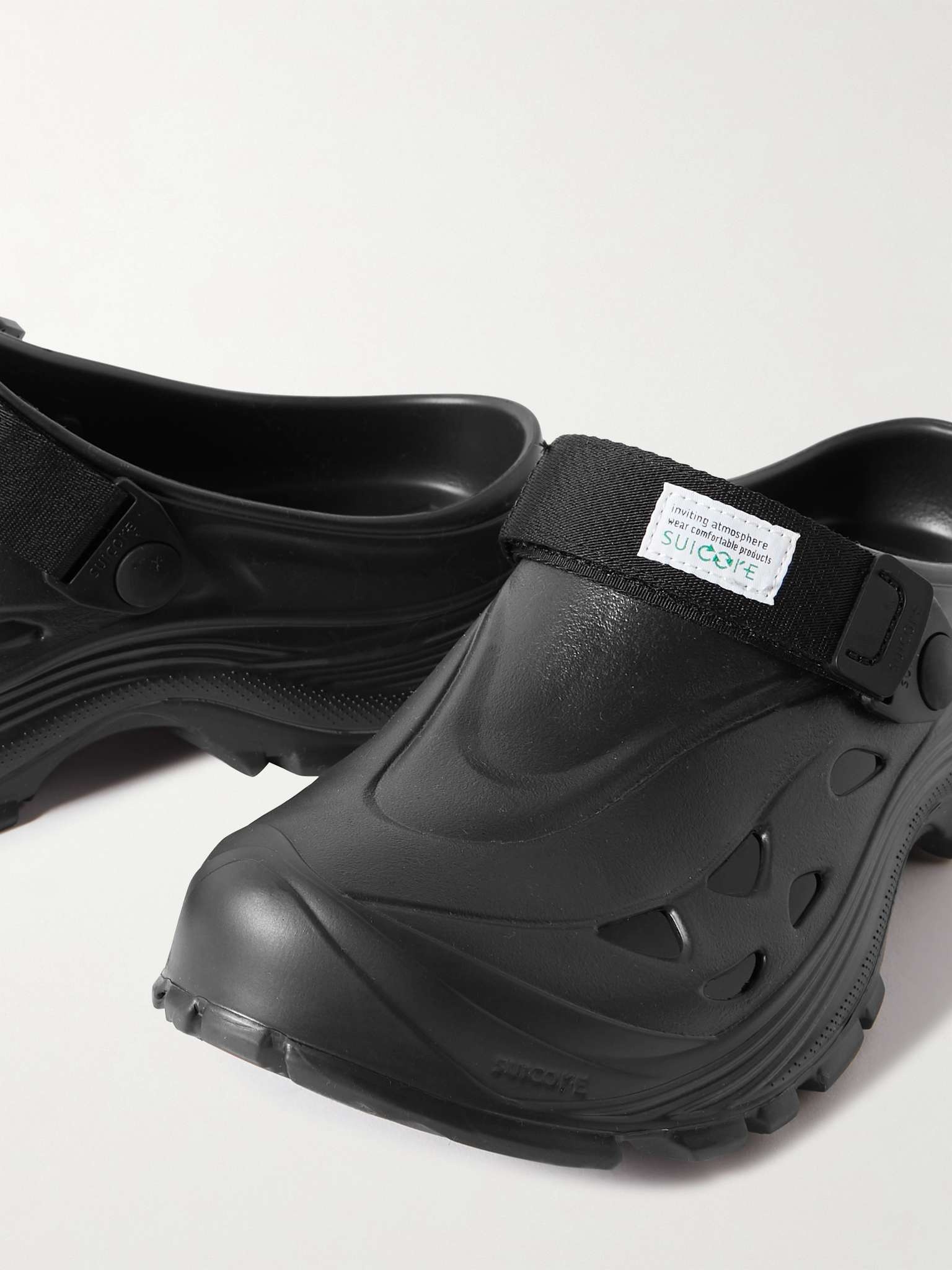 Mok Injection Webbing-Trimmed Rubber Mules - 6