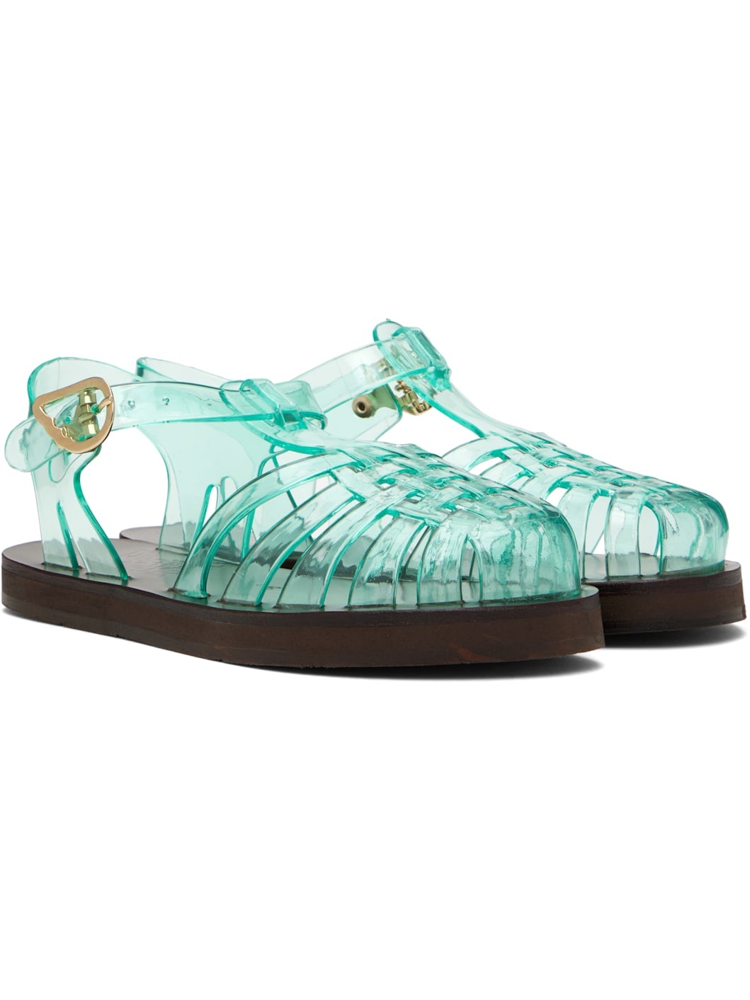 Green Homeria Jelly Sandals - 4
