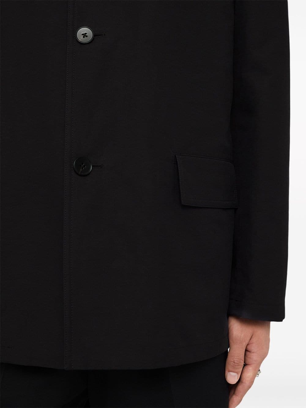 deconstructed cotton shirt jacket - 4