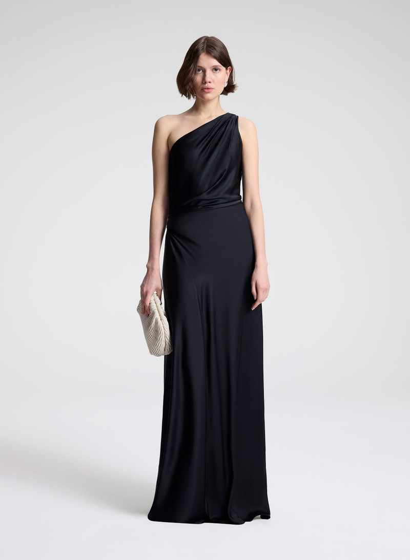 Aster Satin One Shoulder Gown 4