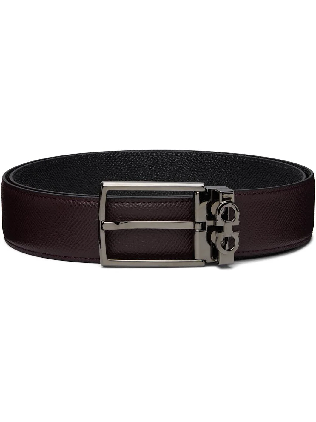 Brown Reversible & Adjustable Gancini Belt - 1