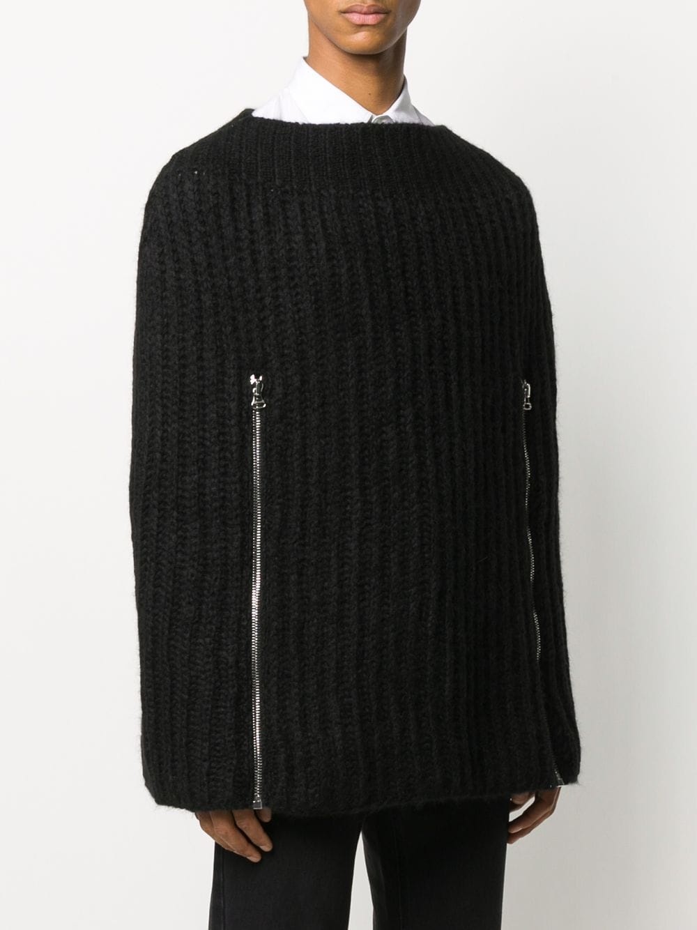 zip detail knitted jumper - 3