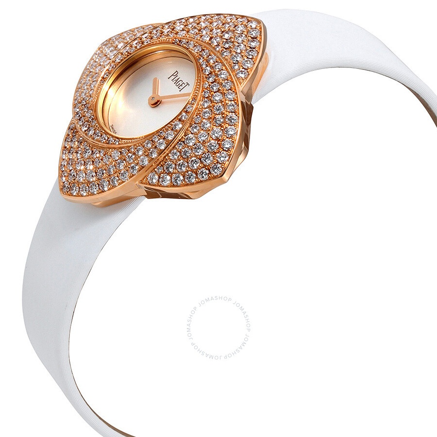 Piaget Limelight Blooming White Dial White Satin Strap Ladies Watch G0A39183 - 2