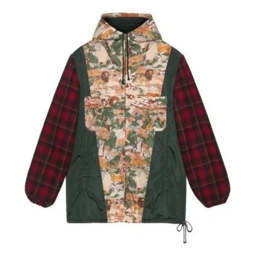 Gucci Nylon Jacket With Feline Print 'Green' 585394-ZACYS-2376 - 1