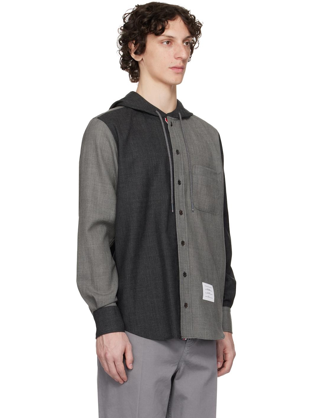 Gray Fresco Funmix Hooded Shirt - 2