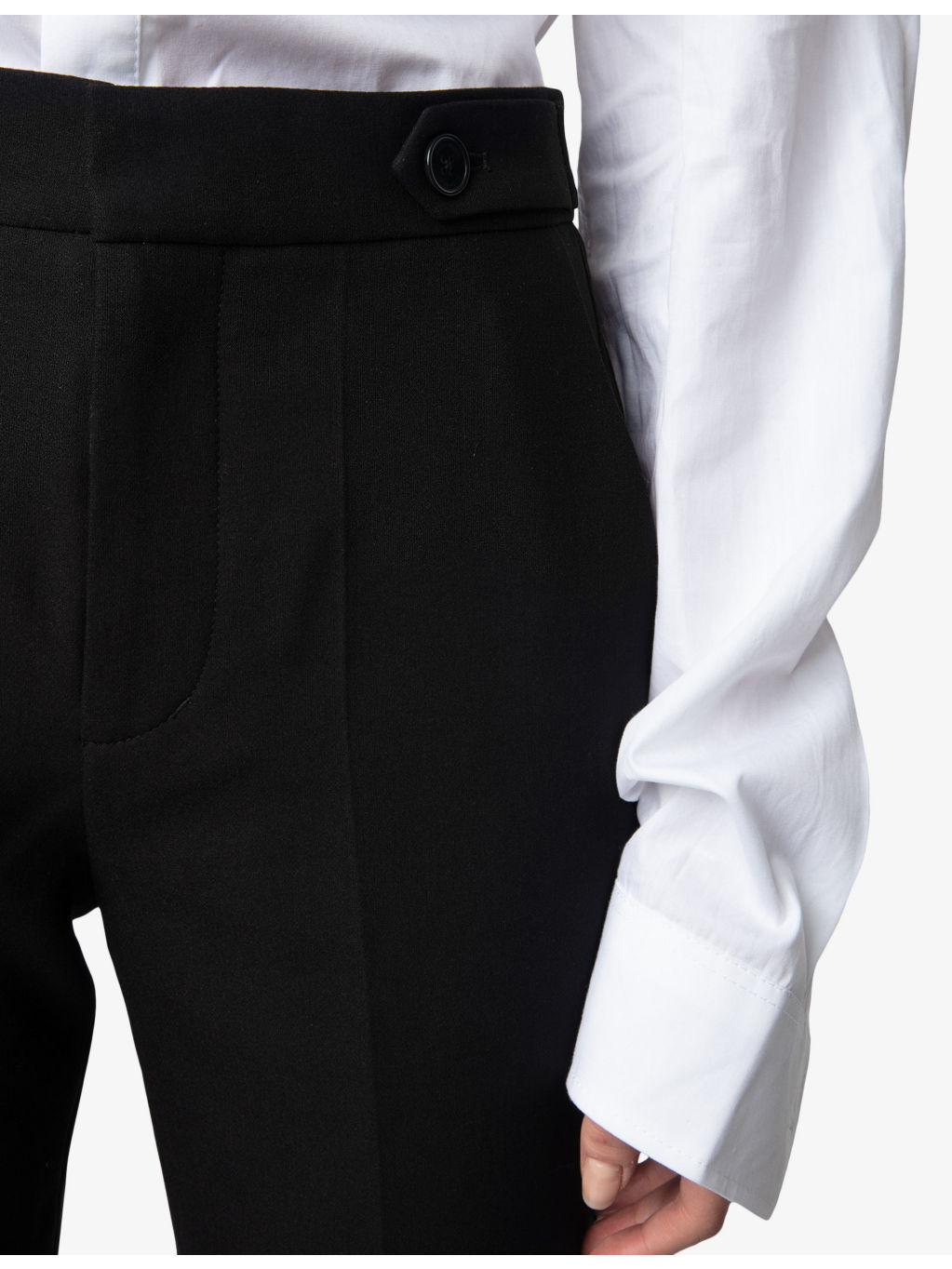 Panny rhinestone-embellished straight-leg stretch-woven trousers - 5