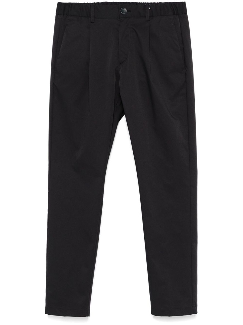 logo-plaque tapered trousers 1