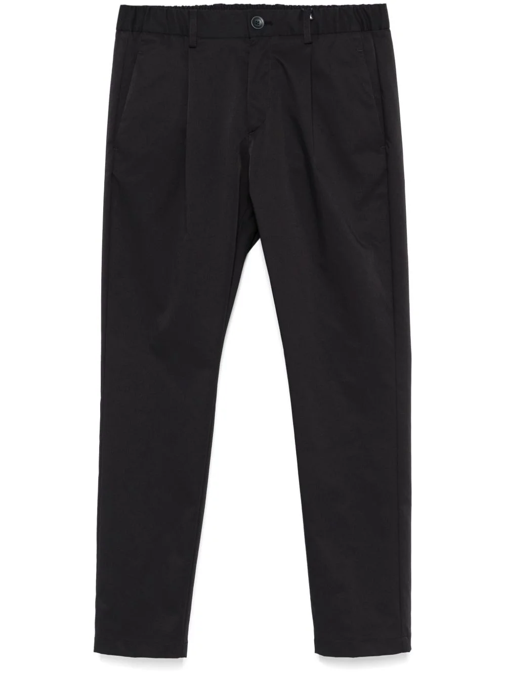 logo-plaque tapered trousers - 1