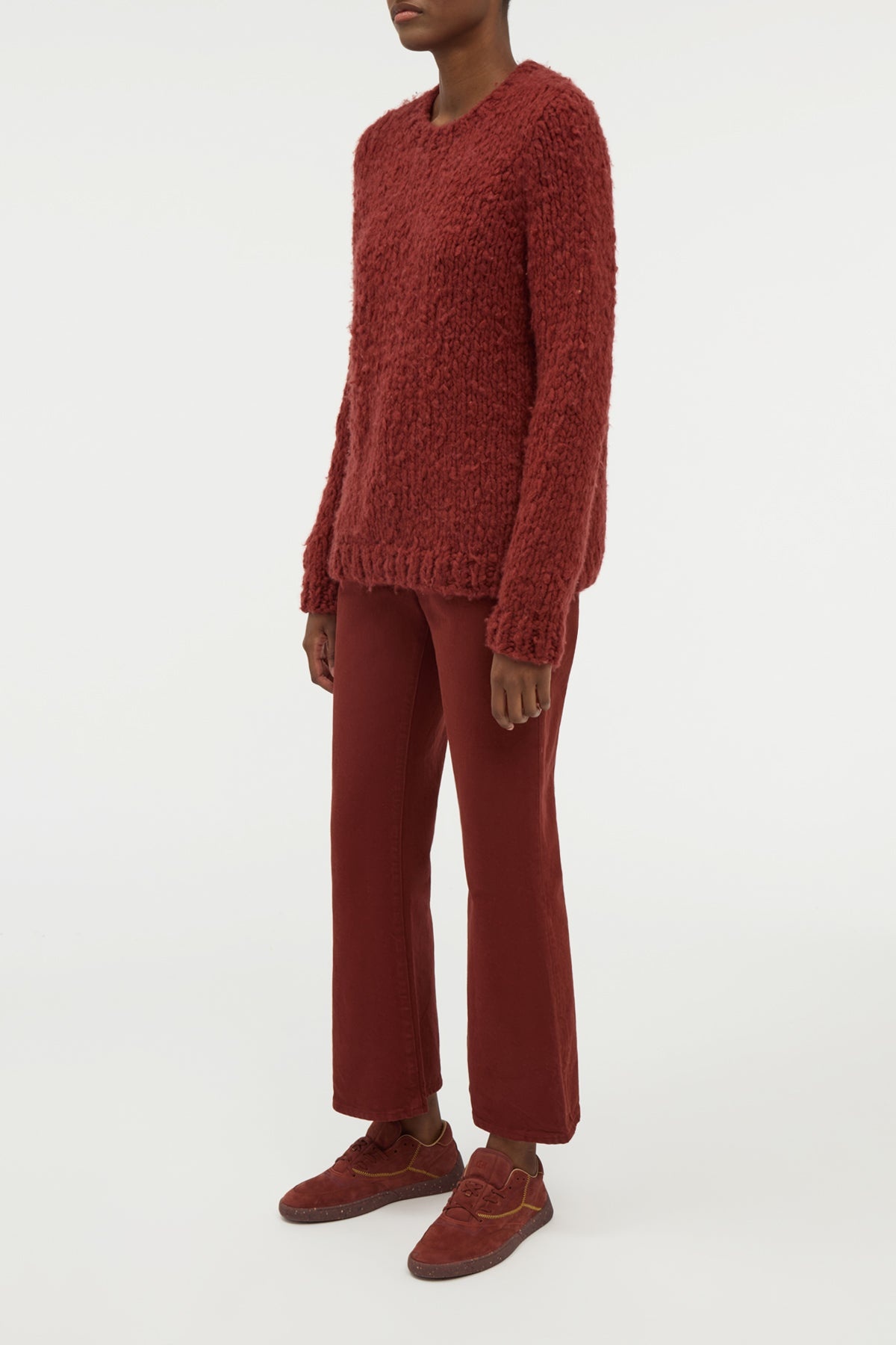 Lawrence Knit Sweater in Burnt Sienna Welfat Cashmere - 3