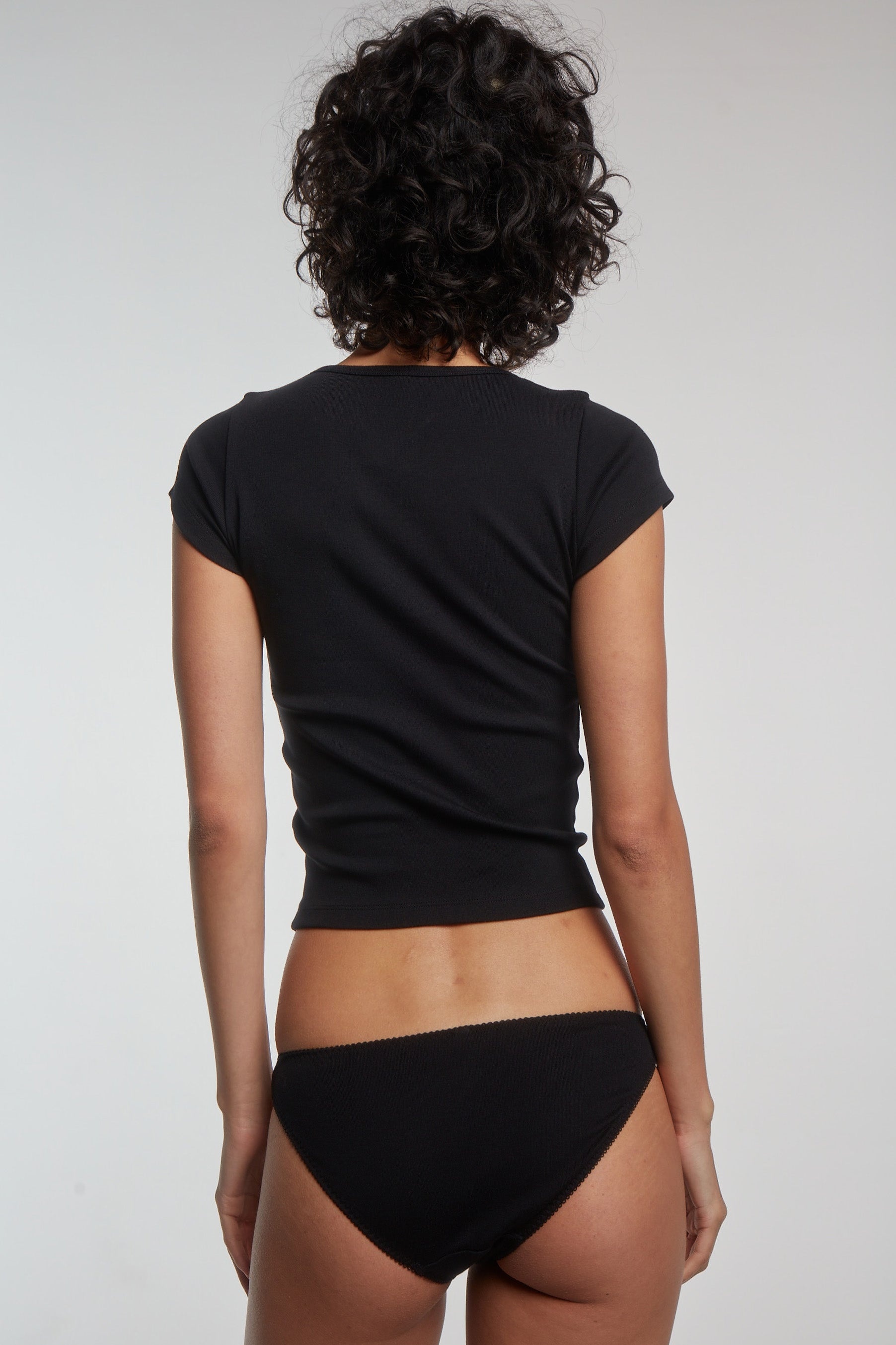 The Baby Tee 2-Pack: Cotton Jersey Black & Grey - 5