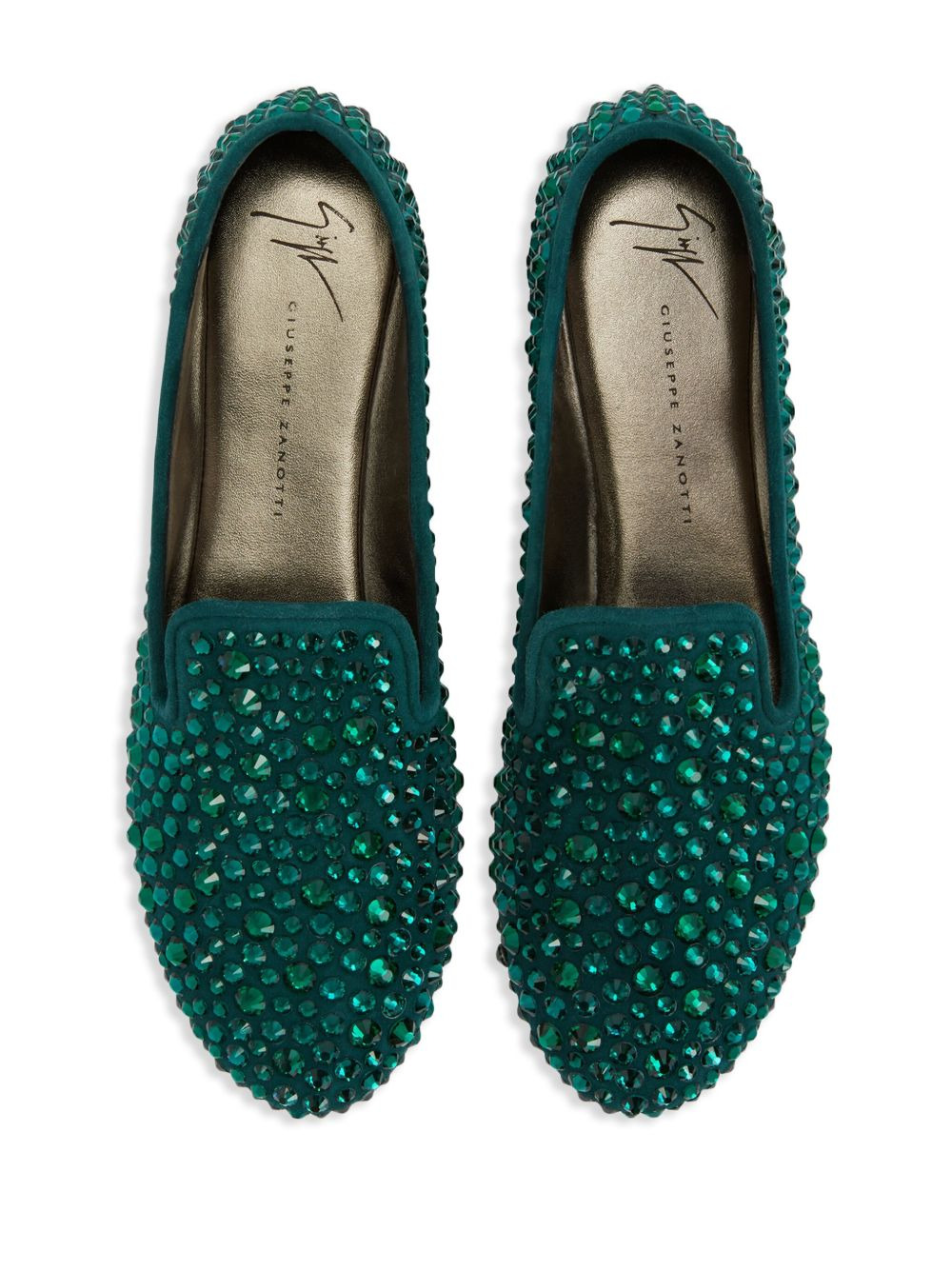 Evangeline crystal-embellished loafers - 4