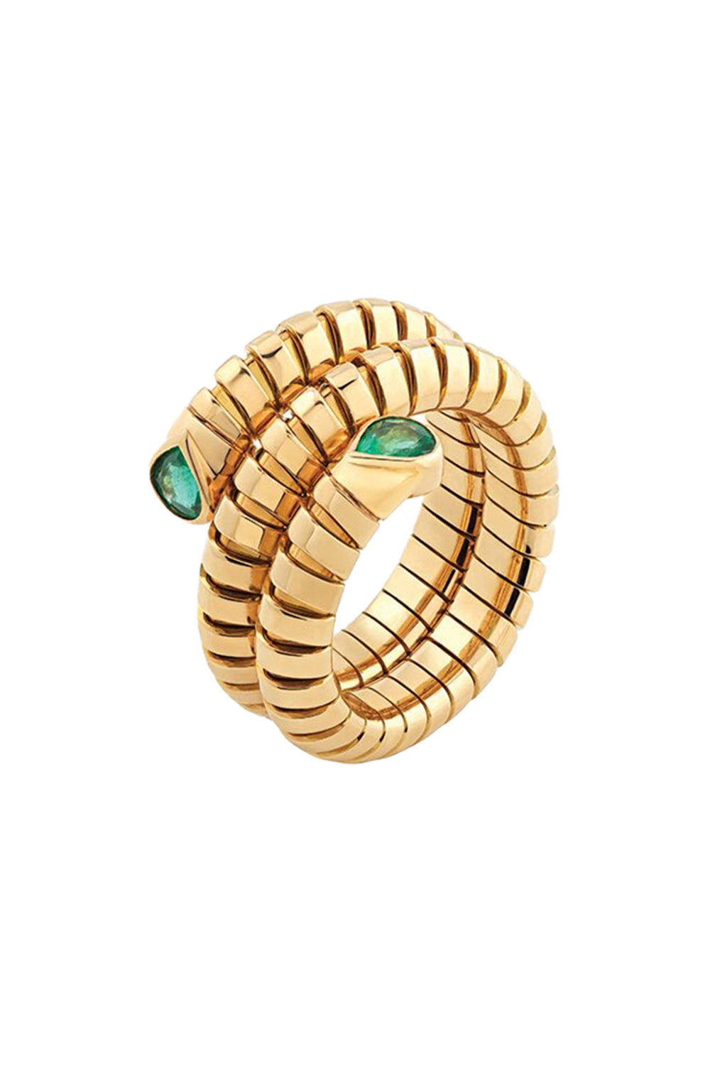 Emerald Trisola Spiral Ring - 2
