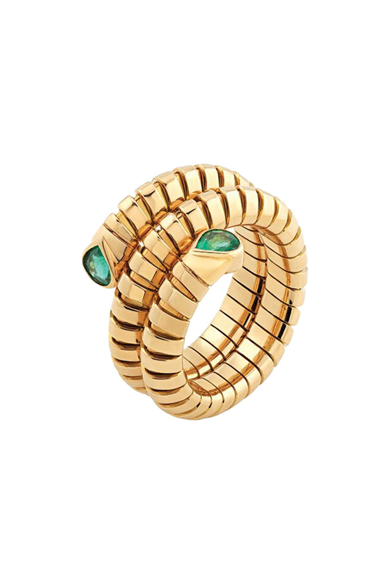 Marina B Emerald Trisola Spiral Ring outlook