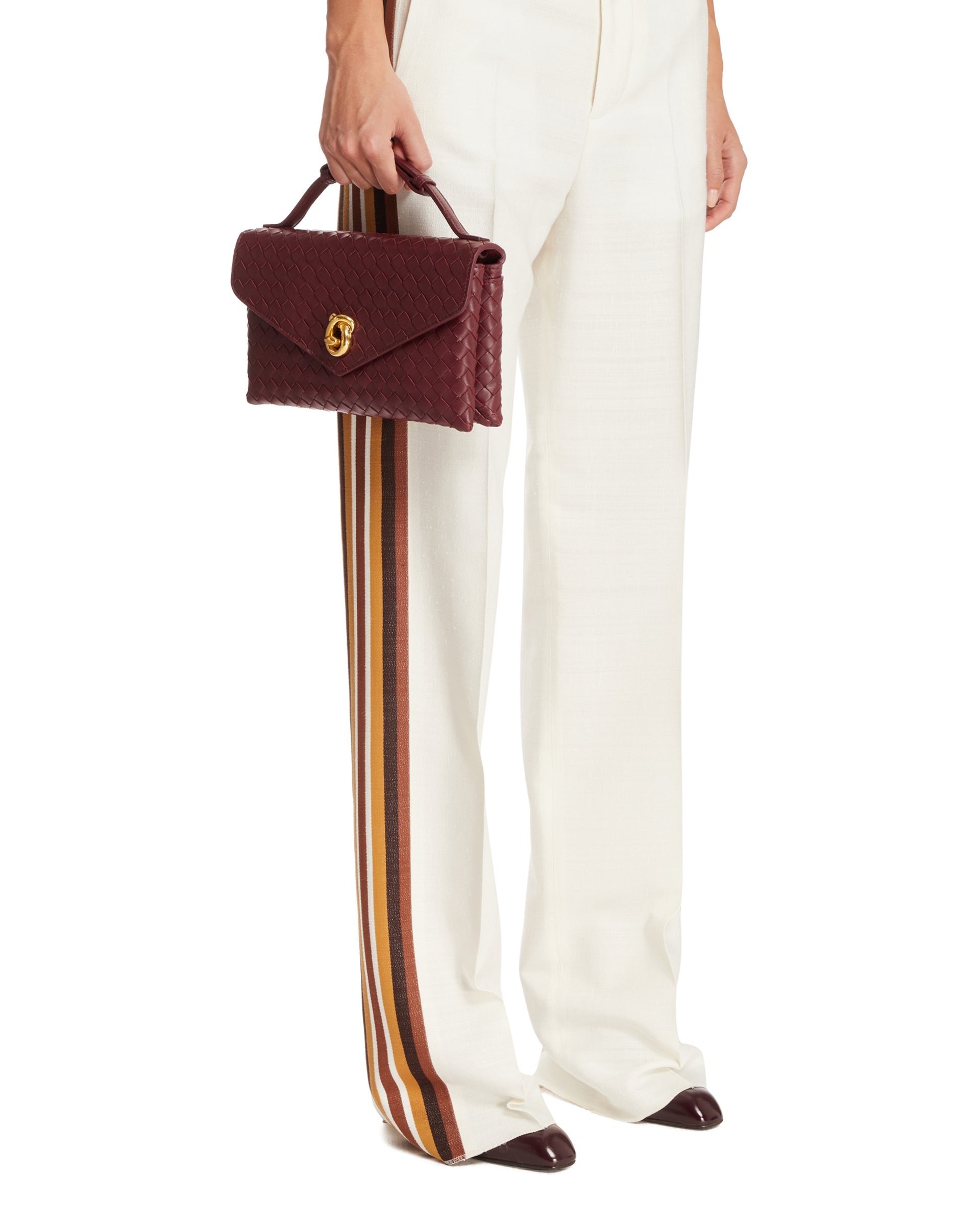 Burgundy Knot Lock Bag - 4