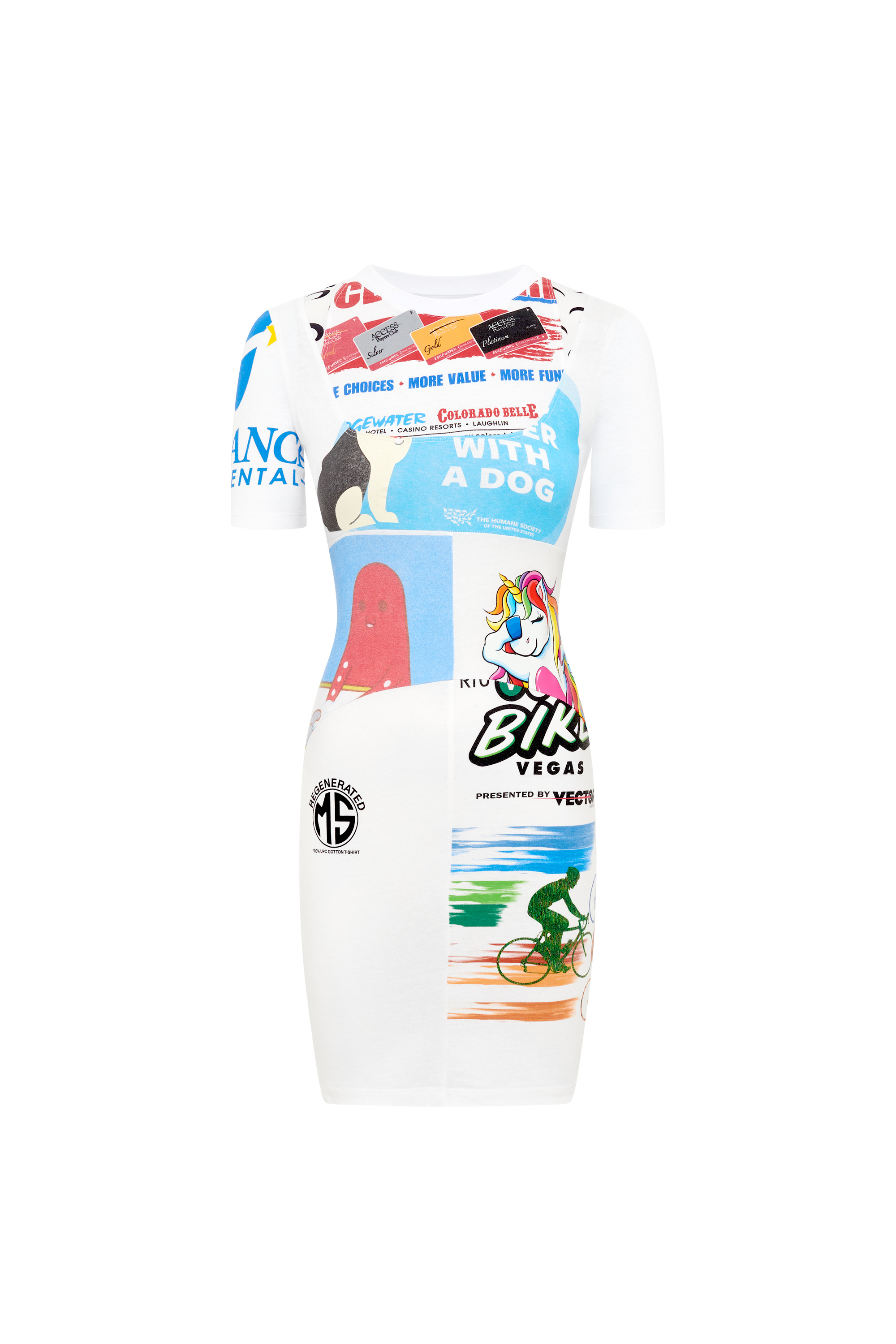Regenerated Graphic T-Shirts Mini Dress - 3