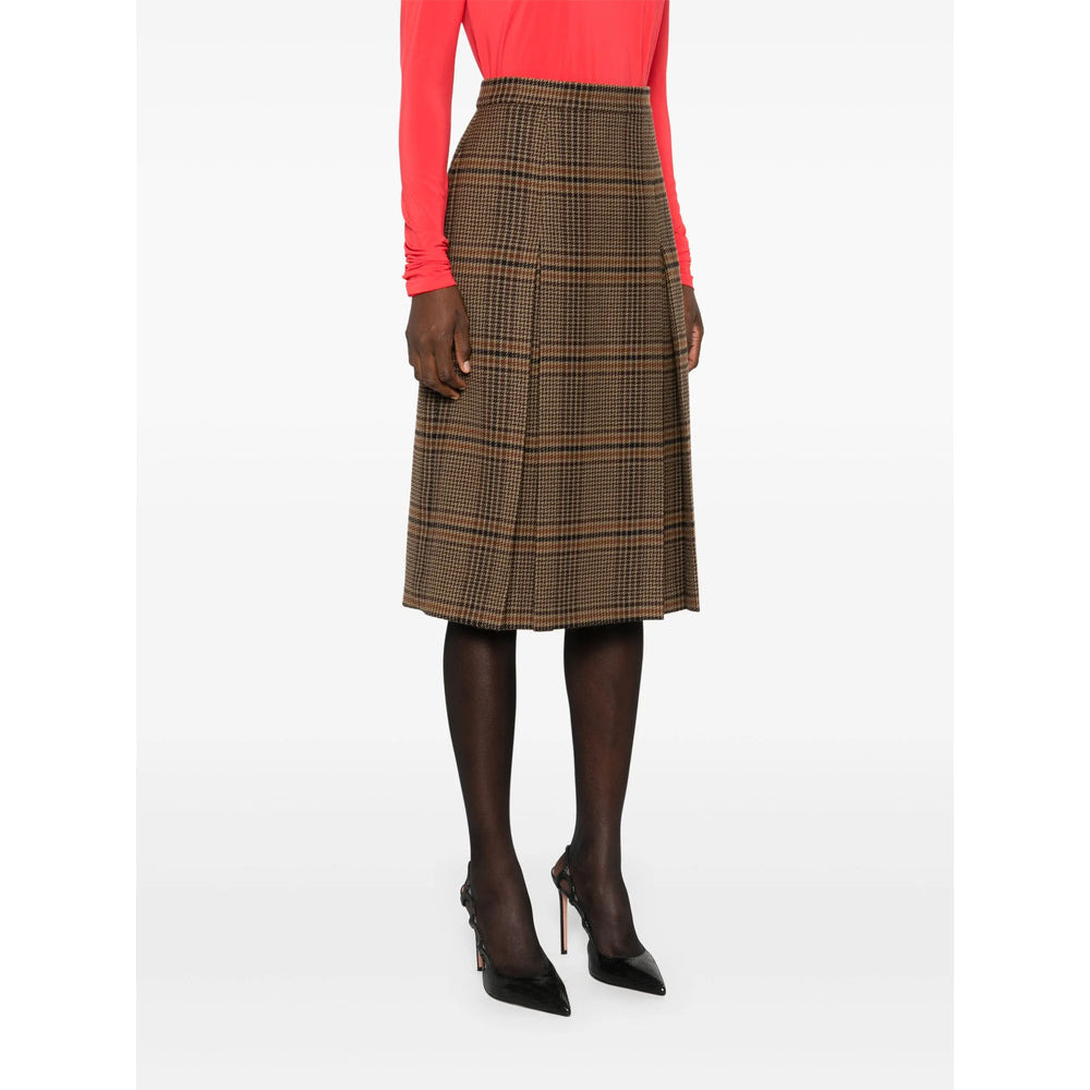Saint Laurent Brown Skirts - Pleated Skirts Women - 3