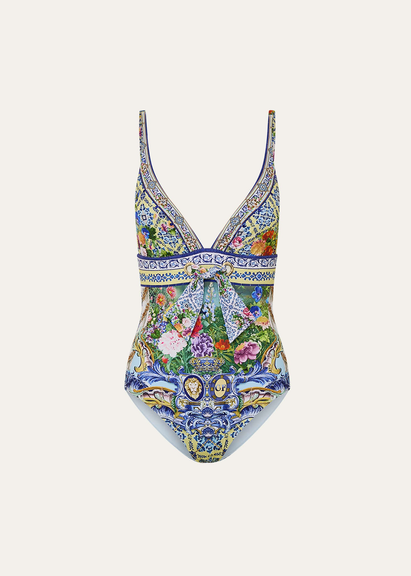 Wall To Wall Tie Tri One-Piece Swimsuit - 1
