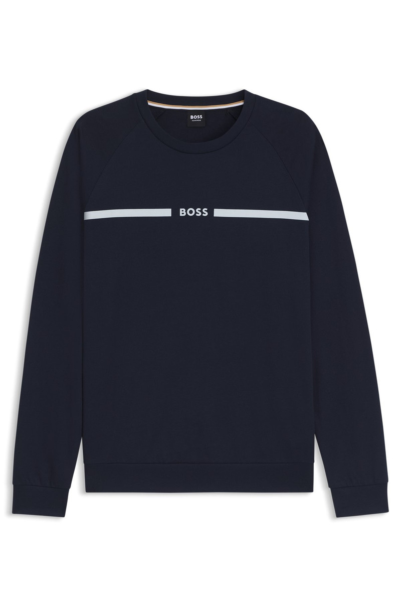 COTTON-TERRY SWEATSHIRT WITH LOGO AND STRIPE 1