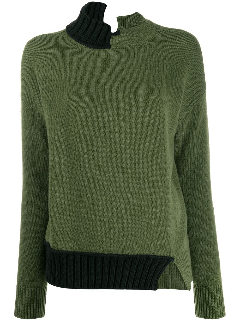 asymmetric knitted jumper - 1