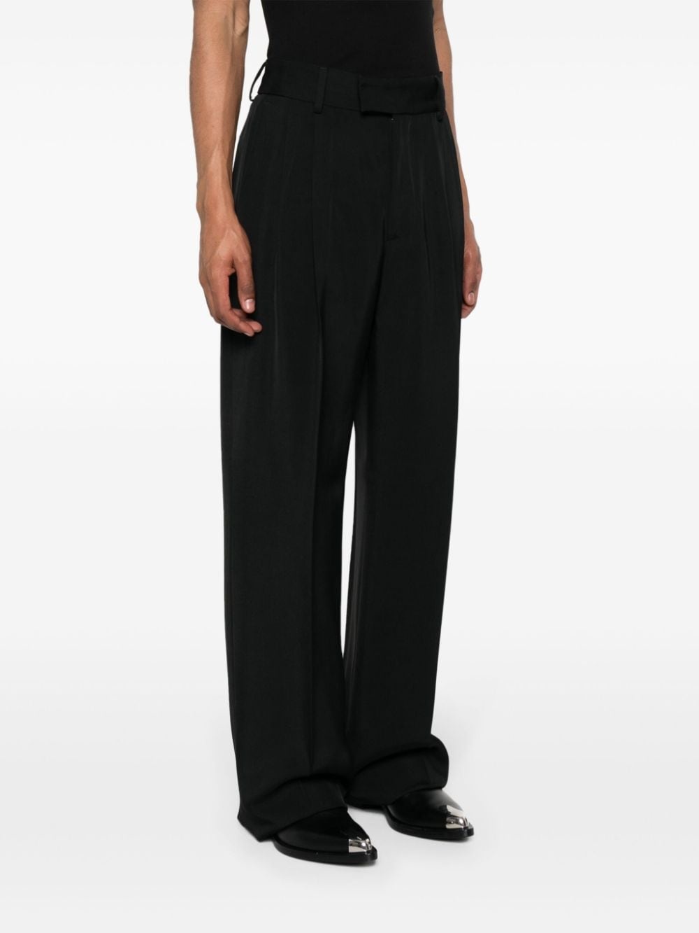darted tapered trousers - 3
