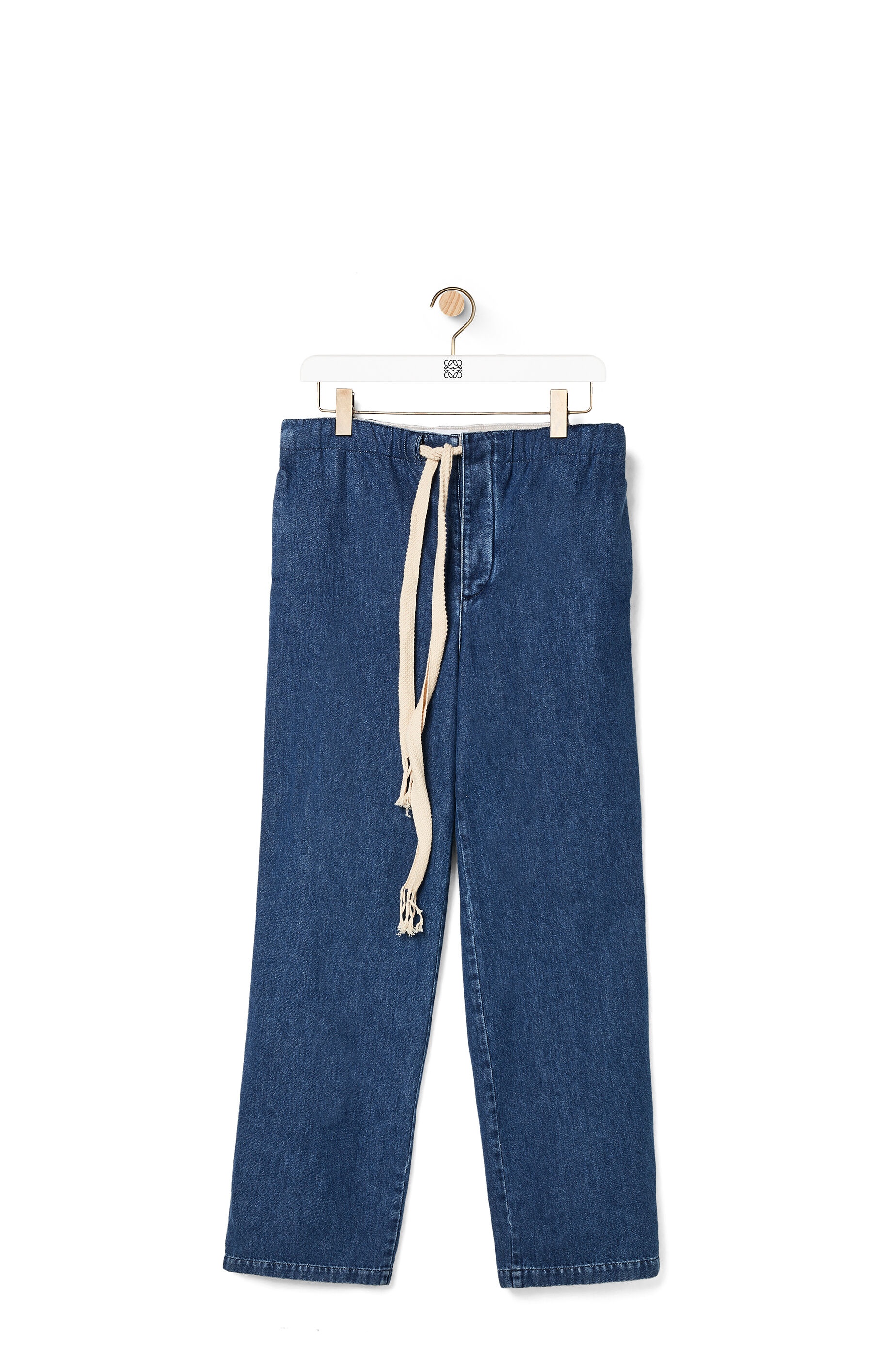 Drawstring jeans in denim - 1