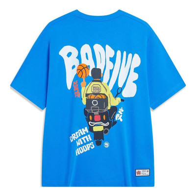 Li-Ning Li-Ning BadFive Graphic T-shirt 'Blue' AHST901-2 outlook