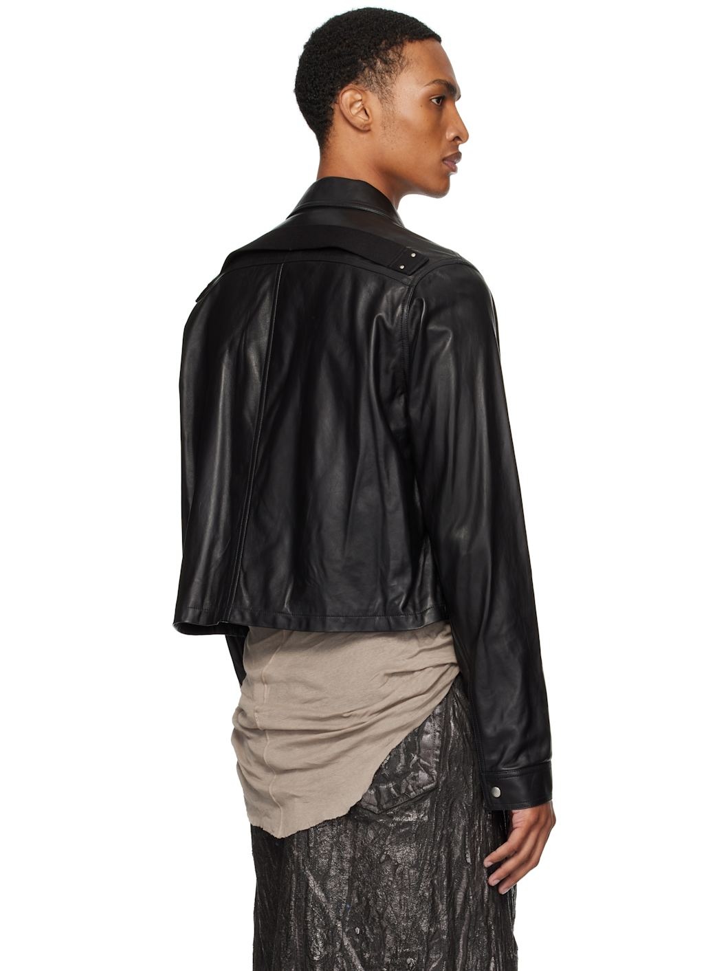 Black Concordians Alice Brad Leather Jacket - 3