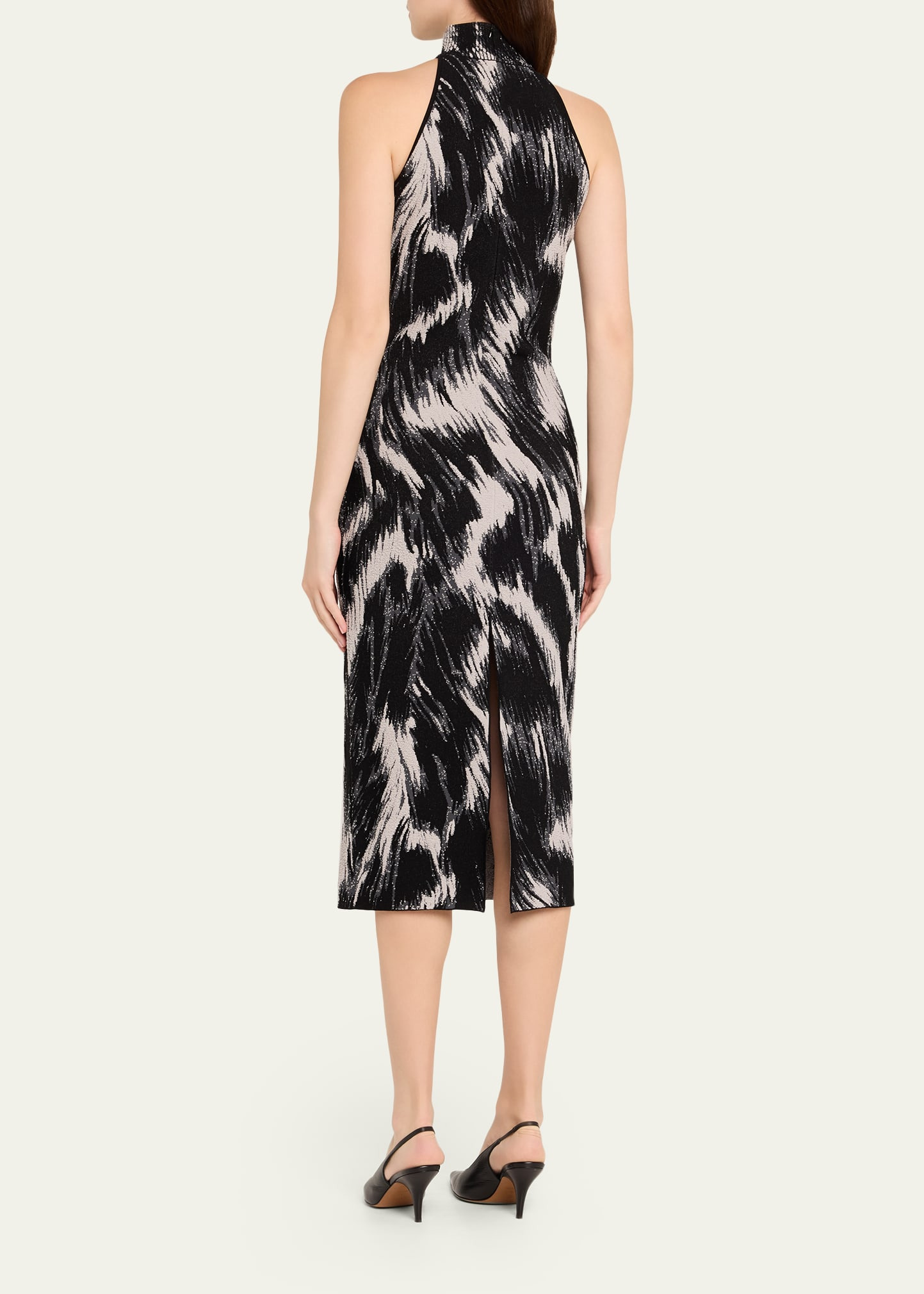 Sleeveless Mock-Neck Midi Dress - 3