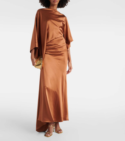 CHRISTOPHER ESBER Cusco draped silk satin maxi dress outlook