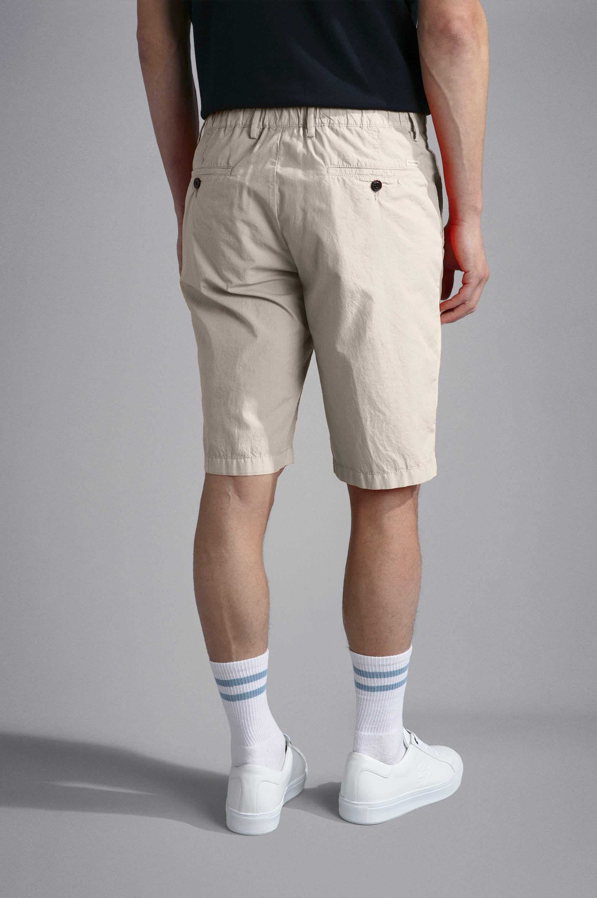 ULTRA-LIGHT POPLIN COTTON BERMUDA SHORTS - 3