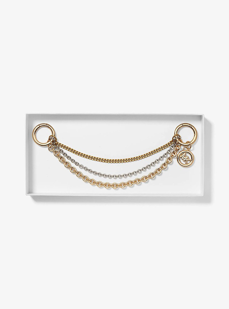 Mixed-Metal Chain Bag Charm 4
